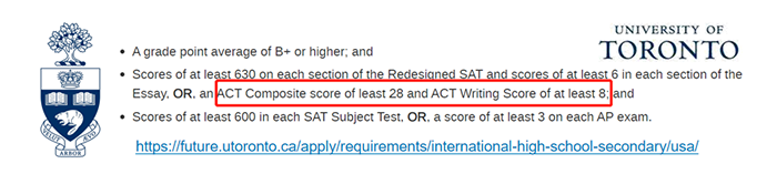 ACT与SAT考试效用等值