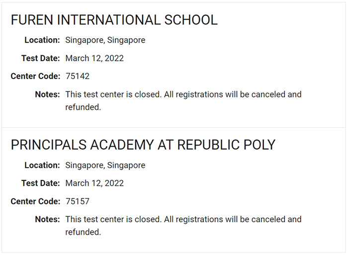 2022年3月新加坡澳门SAT考试取消,上半年赴港考试更难！