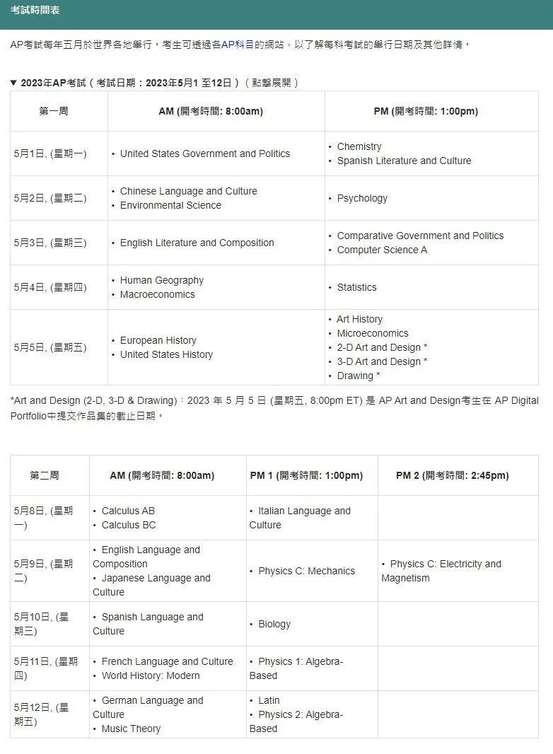 2023年AP考试中国香港新增逾期报名