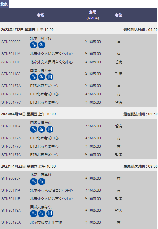 2023年4月GRE考试报名&考位考点