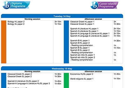 2024夏季IB考试时间安排,部分课程启用新课纲