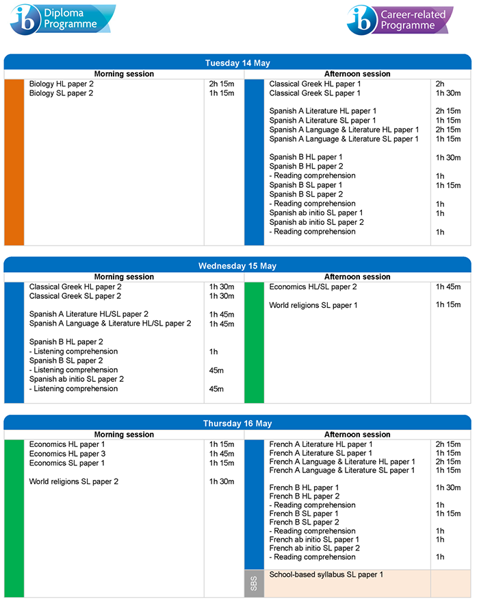 2024夏季IB考试时间安排,部分课程启用新课纲