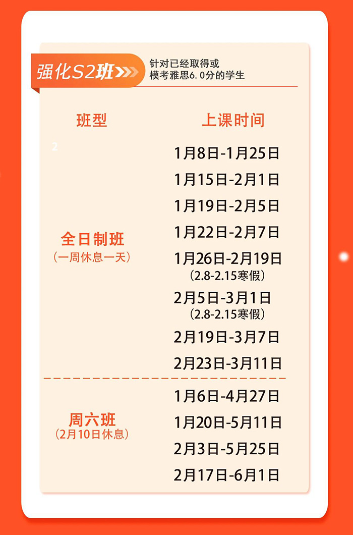 朗思教育2024年雅思/托福/GRE/GMAT寒假班课程安排