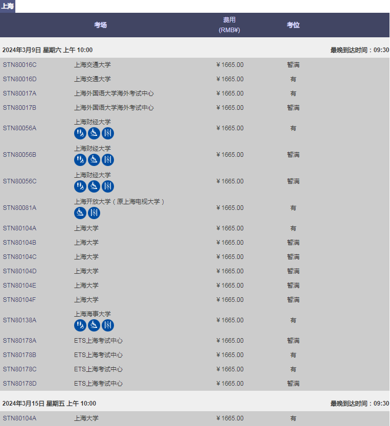 2024年2/3月GRE考试报名及考位信息