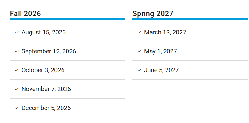 2026年SAT考试时间安排最新公布!