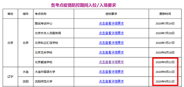 2020年10月托福考试新增考点信息,将有一大波考点开放