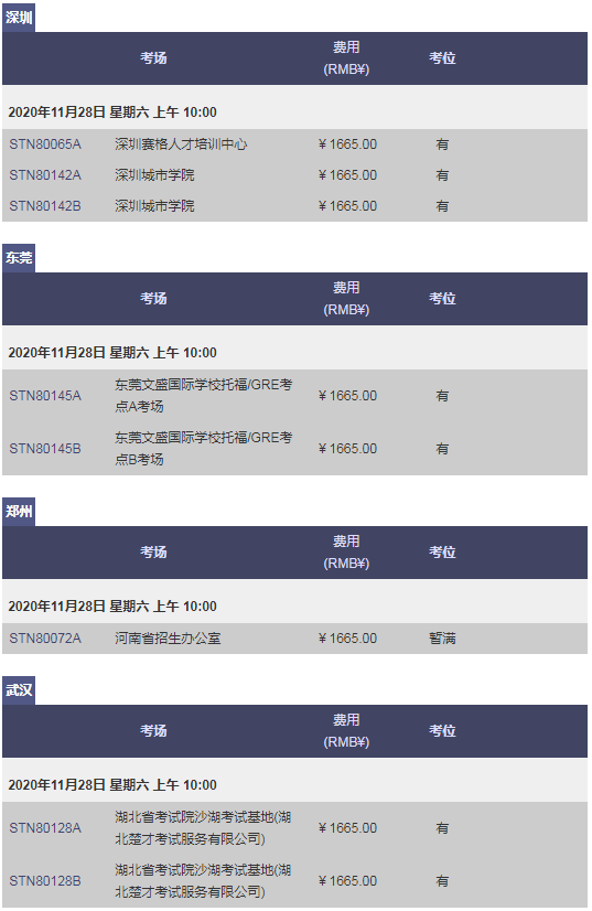 GRE考位播报|11月、12月大量余位可报，速度上线预约！